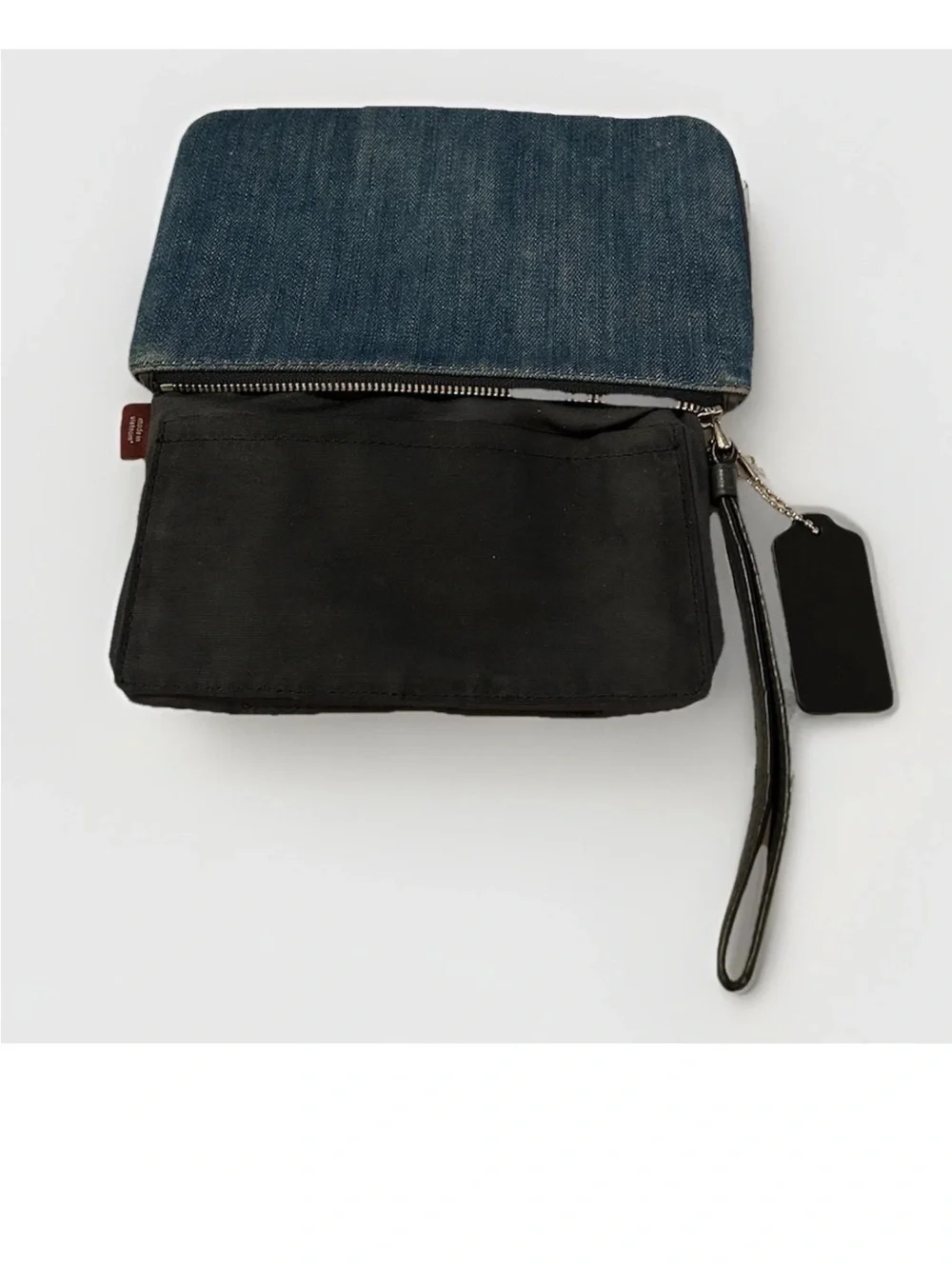 Coach Large Wristlet, Blue Denim, Hawaii Embroidered Patches, Ltd. Edition NWOT